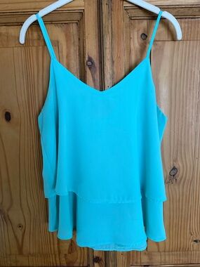 miami Turquoise Layered Spaghetti Strap Camisole